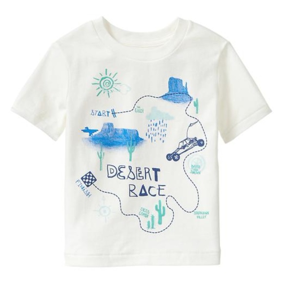 GAP Other - Baby Gap shirt Desert Car Road RACE map dune buggy